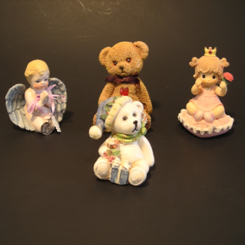 Four Vintage  Miniature Decorative Figurines